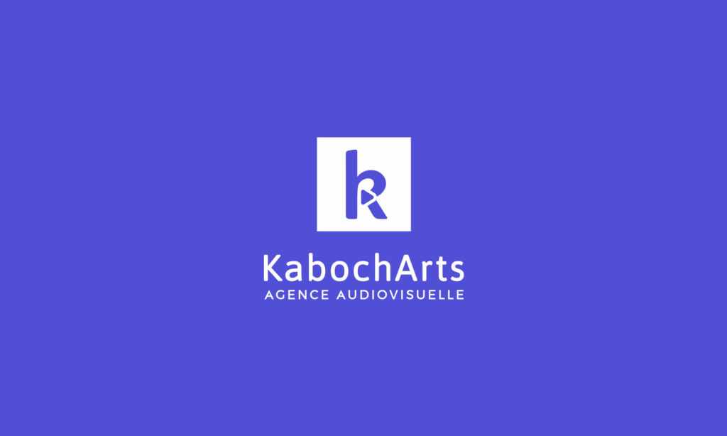Logo KabochArts blanc sur fond bleu
