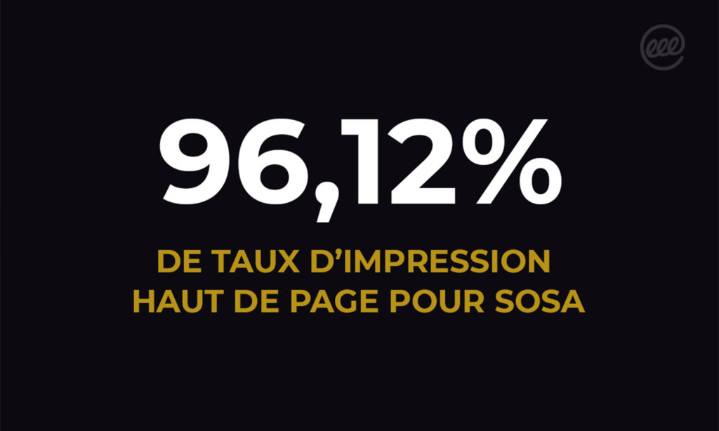 96,12% de taux d'impression haut de page pour SOSA