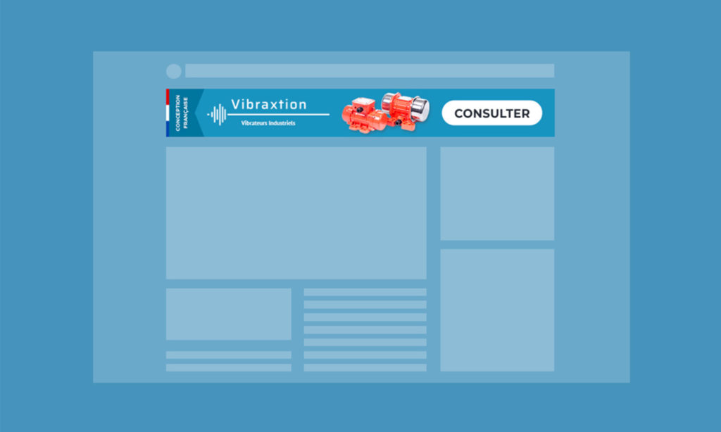 Aperçu de la pub Vibraxtion sur un bandeau horizontal