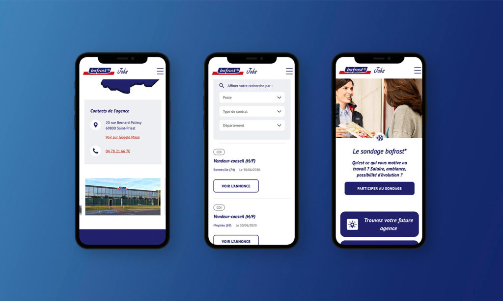 Vues mobile du site bofrost* Jobs