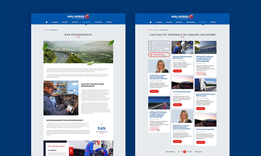 Vues du site agences Malherbe