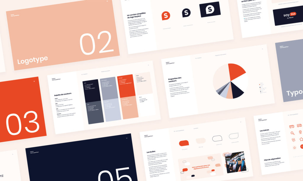 Aperçu de la charte graphique de Saybus