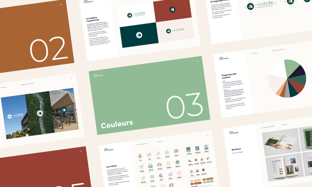 Aperçu de la charte graphique de Neolife
