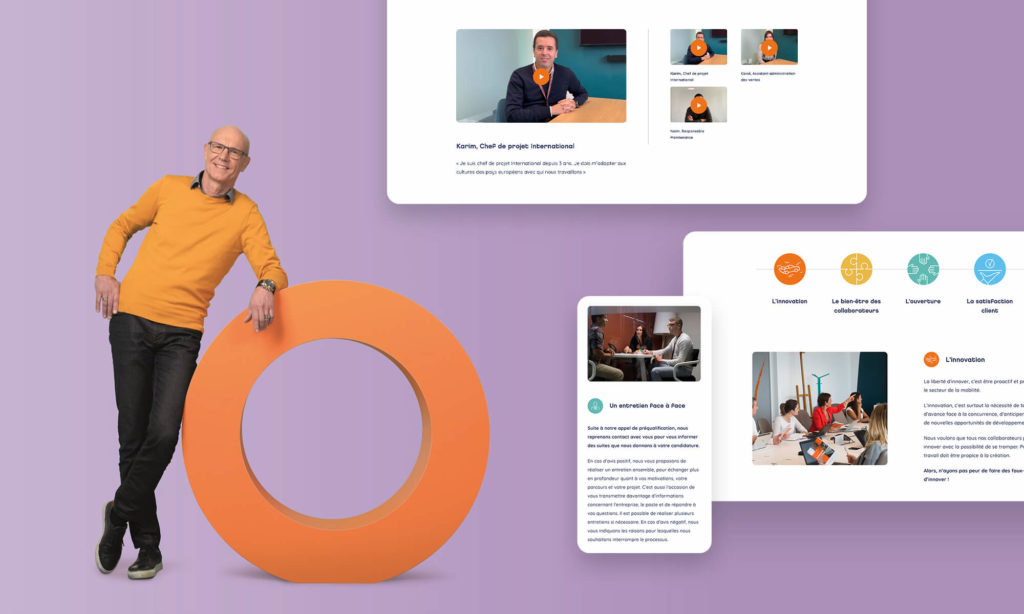 Aperçu mobile et PC des écrans du site Opteven Jobs