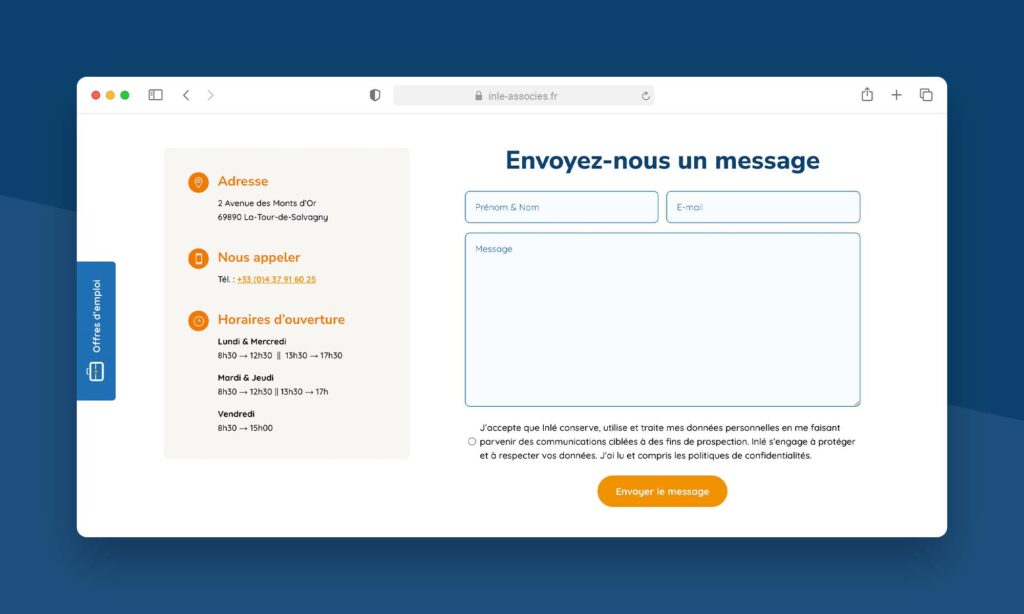 formulaire de contact