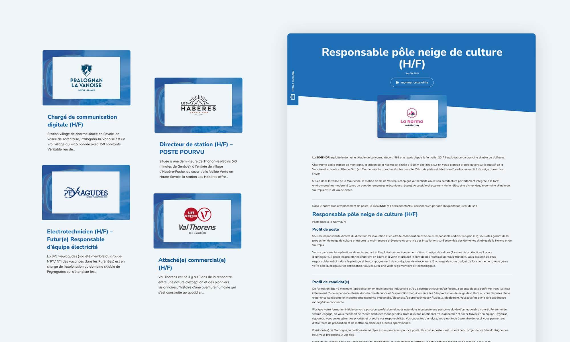 page de poste responsable
