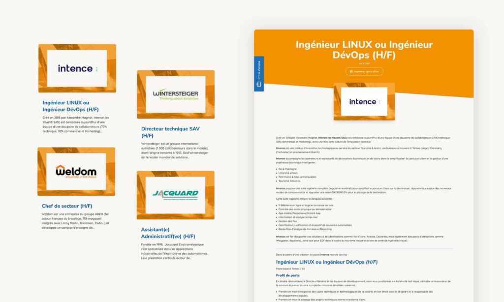 page de poste responsable