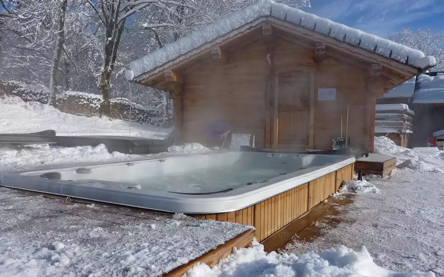 spa Sapphire Spas en hiver