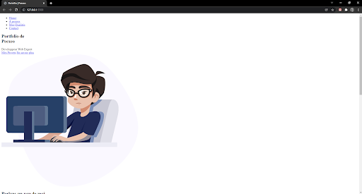 structure visuel d'une page html sans personnalisation
