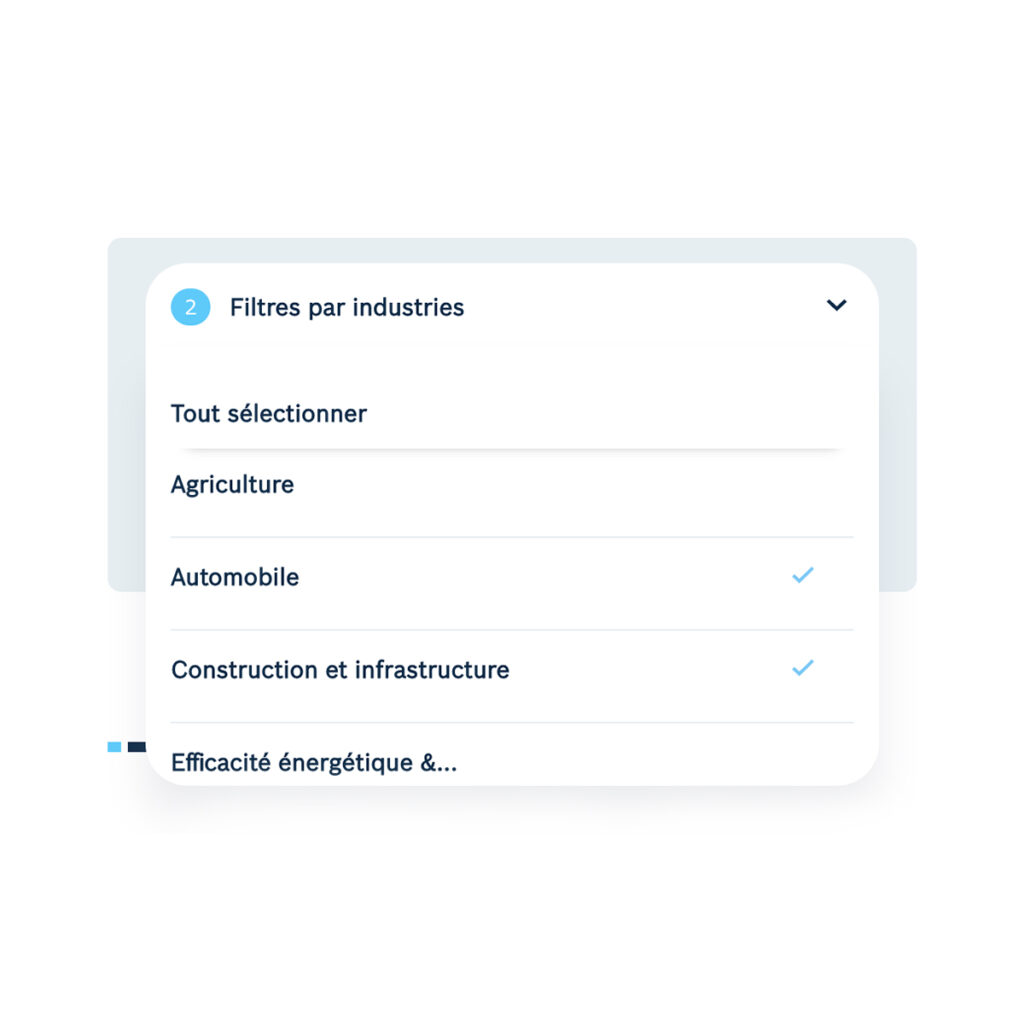 Zoom sur le système de recherche par filtre