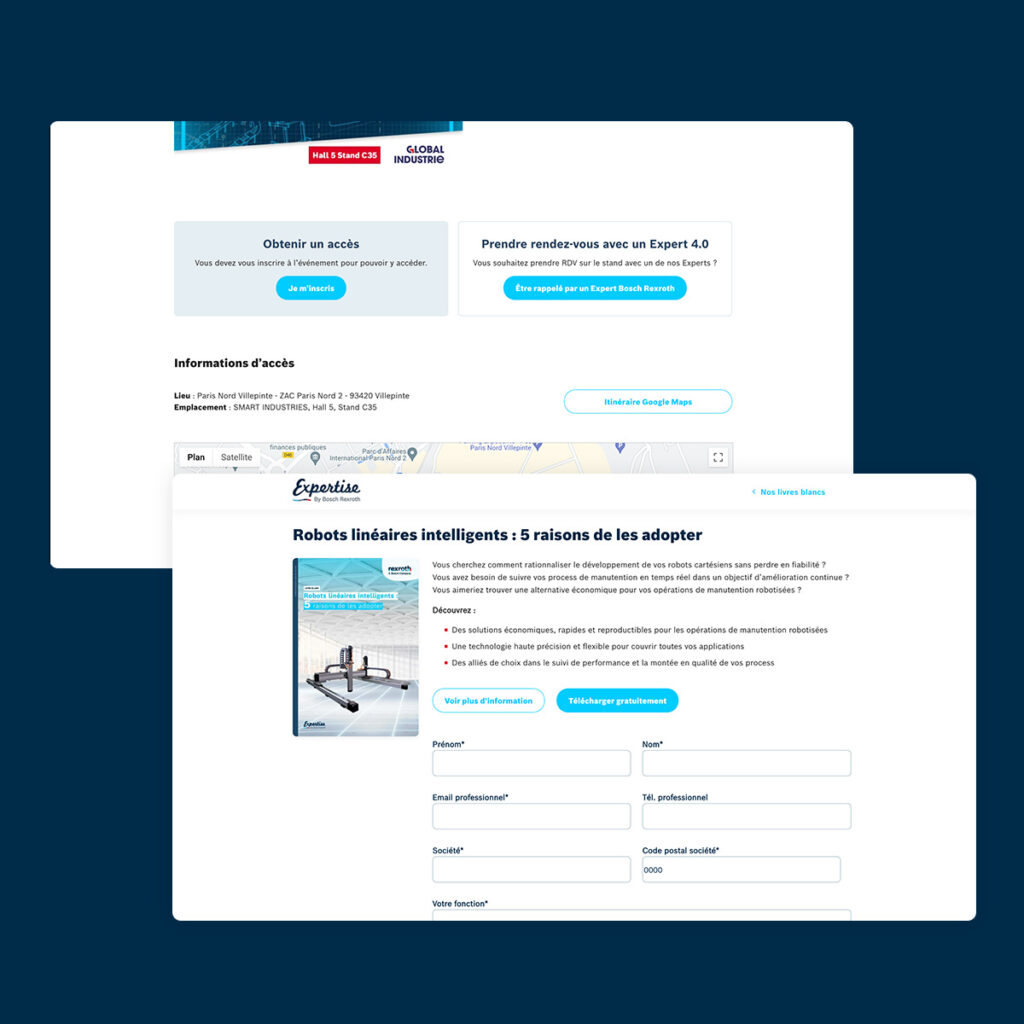 Vues du site Expertise Bosch Rexroth