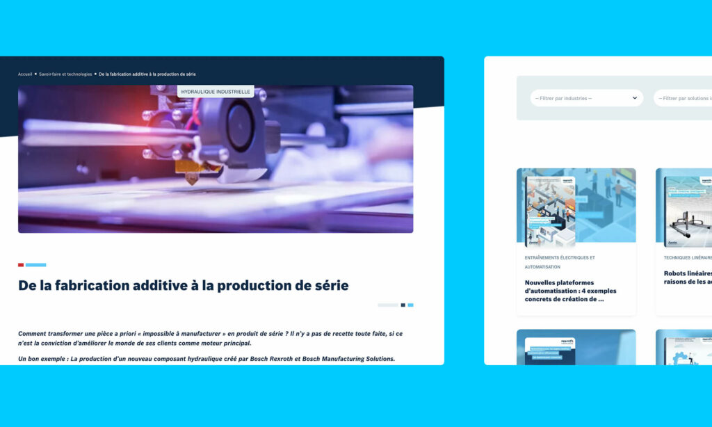 Vues du site Expertise Bosch Rexroth