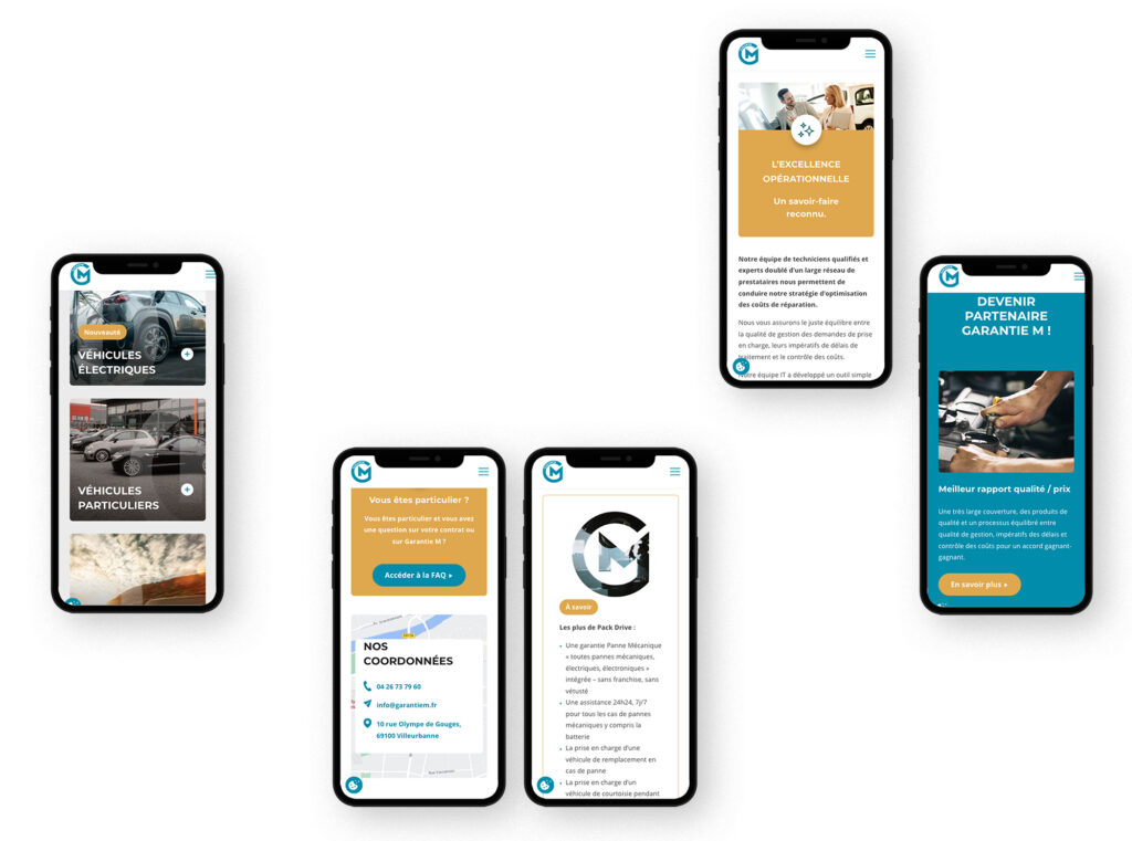 Aperçu du site en version mobile